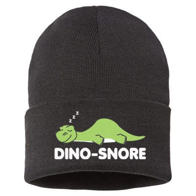 Dino Snore Pajamas Dinosaur Sustainable Knit Beanie