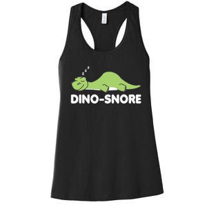 Dino Snore Pajamas Dinosaur Women's Racerback Tank