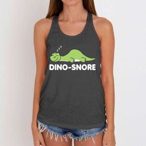 Dino Snore Pajamas Dinosaur Women's Knotted Racerback Tank