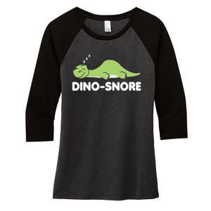 Dino Snore Pajamas Dinosaur Women's Tri-Blend 3/4-Sleeve Raglan Shirt