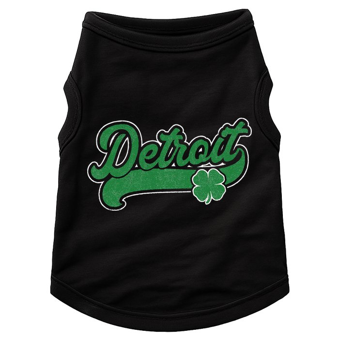 Detroit St. Patrick's Day Shamrock Saint Paddy's Irish Doggie Tank