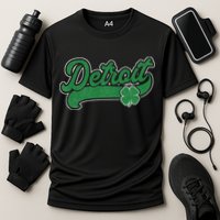 Detroit St. Patrick's Day Shamrock Saint Paddy's Irish Cooling Performance Crew T-Shirt