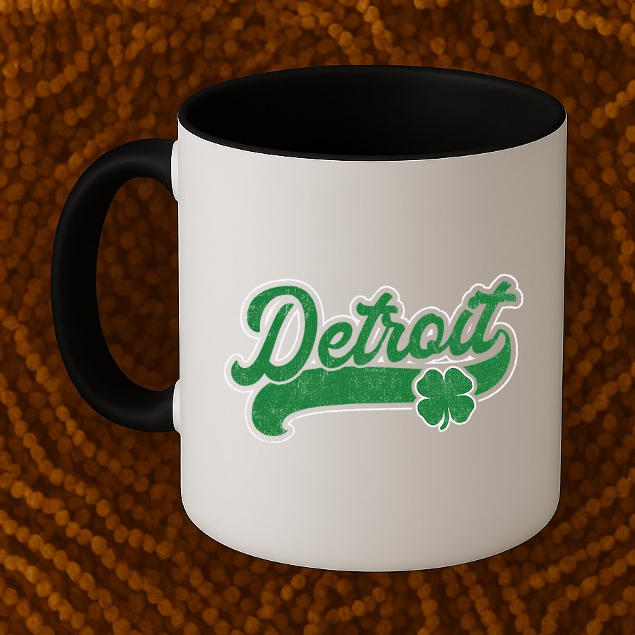 Detroit St. Patrick's Day Shamrock Saint Paddy's Irish Mug
