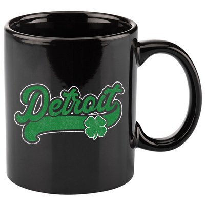 Detroit St. Patrick's Day Shamrock Saint Paddy's Irish 11oz C Handle Ceramic Mug