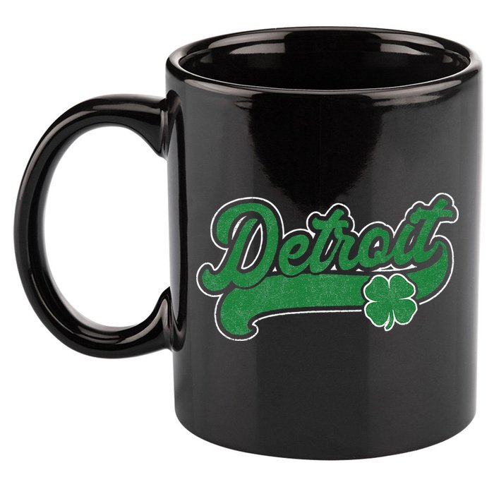 Detroit St. Patrick's Day Shamrock Saint Paddy's Irish 11oz C Handle Ceramic Mug