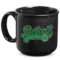 Detroit St. Patrick's Day Shamrock Saint Paddy's Irish 15oz Campfire Ceramic Mug