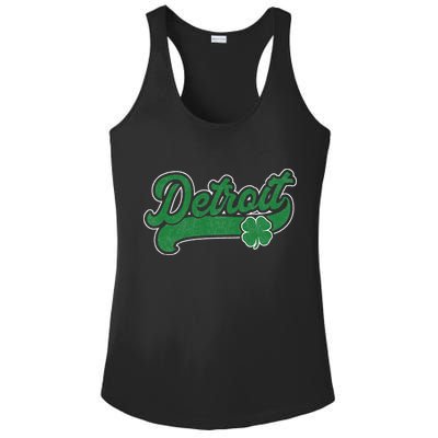 Detroit St. Patrick's Day Shamrock Saint Paddy's Irish Ladies PosiCharge Competitor Racerback Tank