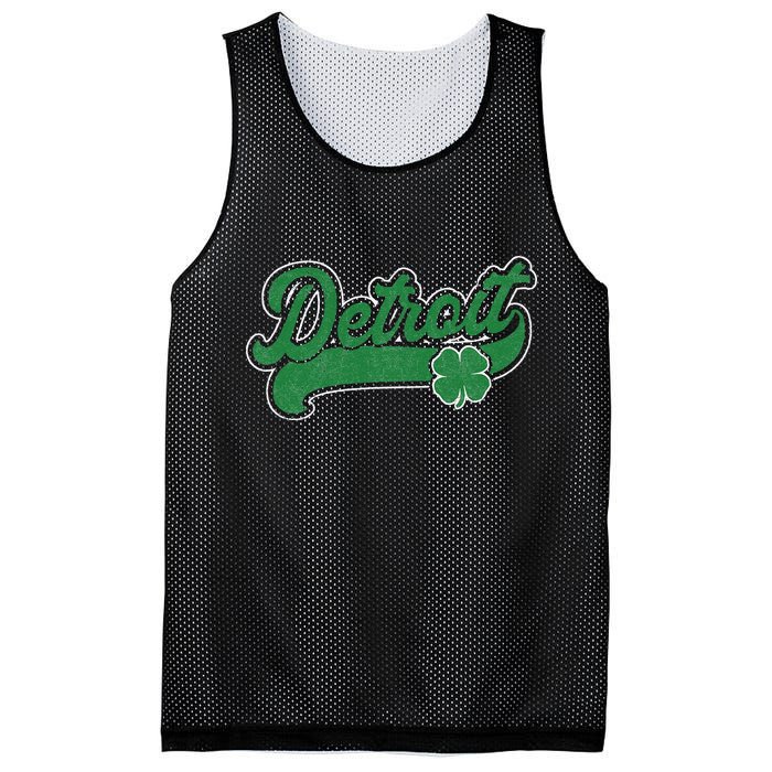 Detroit St. Patrick's Day Shamrock Saint Paddy's Irish Mesh Reversible Basketball Jersey Tank