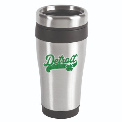 Detroit St. Patrick's Day Shamrock Saint Paddy's Irish 16oz Travel Tumbler