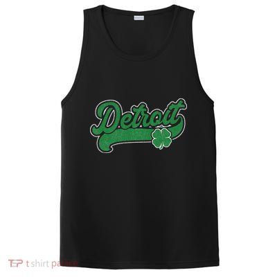 Detroit St. Patrick's Day Shamrock Saint Paddy's Irish PosiCharge Competitor Tank