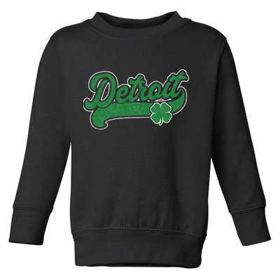 Detroit St. Patrick's Day Shamrock Saint Paddy's Irish Toddler Sweatshirt
