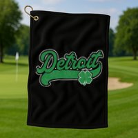 Detroit St. Patrick's Day Shamrock Saint Paddy's Irish Golf Towel