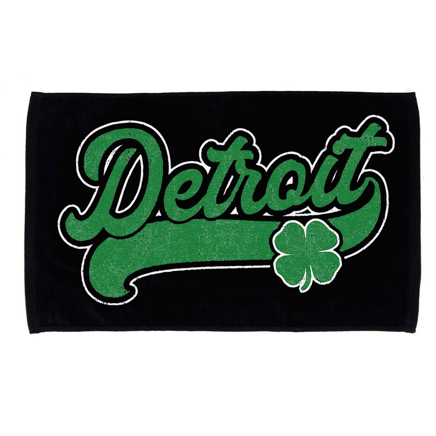 Detroit St. Patrick's Day Shamrock Saint Paddy's Irish Microfiber Hand Towel