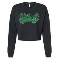 Detroit St. Patrick's Day Shamrock Saint Paddy's Irish Cropped Pullover Crew
