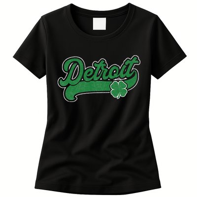 Detroit St. Patrick's Day Shamrock Saint Paddy's Irish Womens T-Shirt