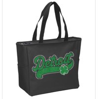 Detroit St. Patrick's Day Shamrock Saint Paddy's Irish Zip Tote Bag