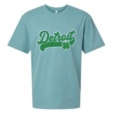 Detroit St. Patrick's Day Shamrock Saint Paddy's Irish Sueded Cloud Jersey T-Shirt