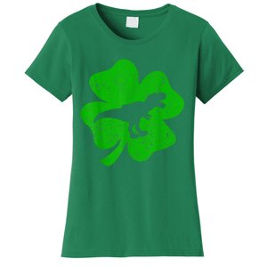 Dino St Patricks Day Shirt K.i.d.s T Rex Shamrock Dinosaur Boys Women's T-Shirt