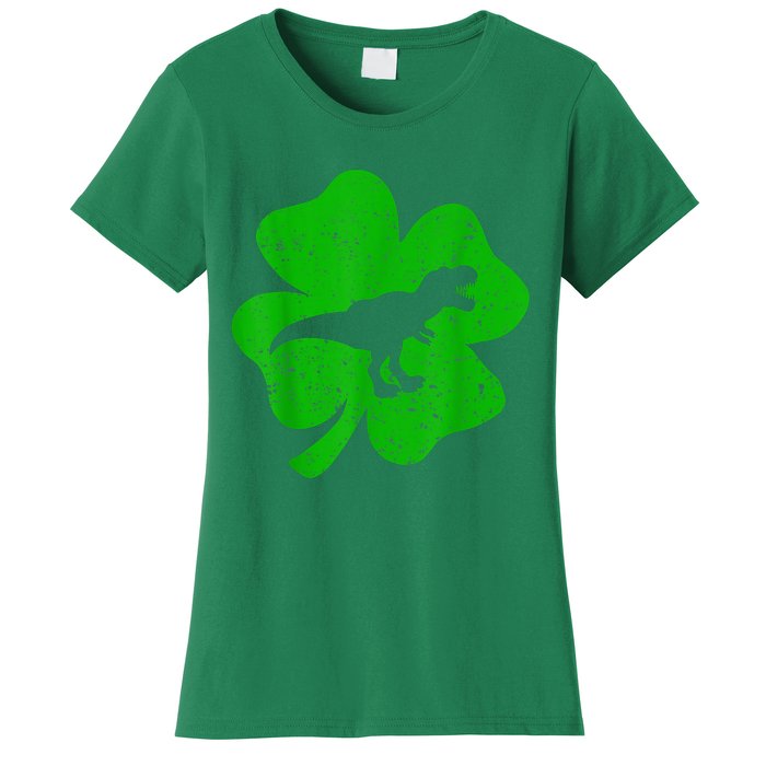 Dino St Patricks Day Shirt K.i.d.s T Rex Shamrock Dinosaur Boys Women's T-Shirt