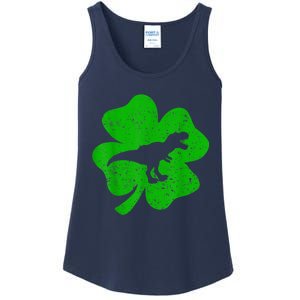 Dino St Patricks Day Shirt K.i.d.s T Rex Shamrock Dinosaur Boys Ladies Essential Tank