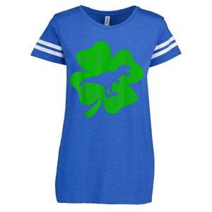 Dino St Patricks Day Shirt K.i.d.s T Rex Shamrock Dinosaur Boys Enza Ladies Jersey Football T-Shirt