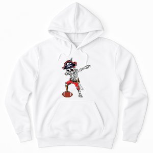 Dabbing Skeleton Pirate Football Ball Halloween Costume Hoodie