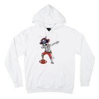 Dabbing Skeleton Pirate Football Ball Halloween Costume Hoodie