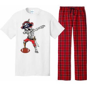 Dabbing Skeleton Pirate Football Ball Halloween Costume Pajama Set