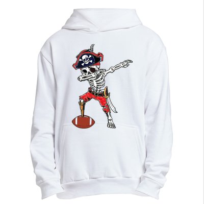 Dabbing Skeleton Pirate Football Ball Halloween Costume Urban Pullover Hoodie