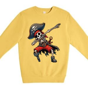 Dabbing Skeleton Pirate Premium Crewneck Sweatshirt