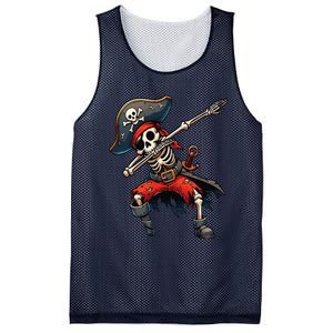 Dabbing Skeleton Pirate Mesh Reversible Basketball Jersey Tank