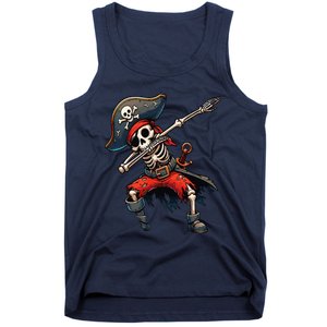 Dabbing Skeleton Pirate Tank Top