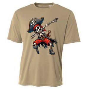 Dabbing Skeleton Pirate Cooling Performance Crew T-Shirt