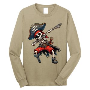 Dabbing Skeleton Pirate Long Sleeve Shirt