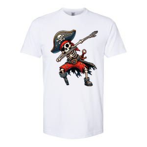 Dabbing Skeleton Pirate Softstyle CVC T-Shirt