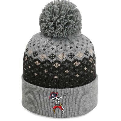 Dabbing Skeleton Pirate Halloween Jolly Roger The Baniff Cuffed Pom Beanie