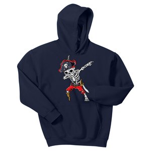 Dabbing Skeleton Pirate Halloween Jolly Roger Kids Hoodie