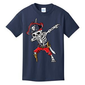 Dabbing Skeleton Pirate Halloween Jolly Roger Kids T-Shirt