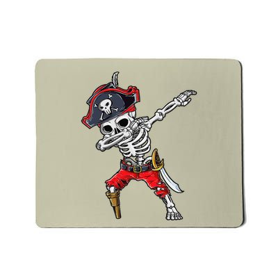 Dabbing Skeleton Pirate Halloween Jolly Roger Mousepad