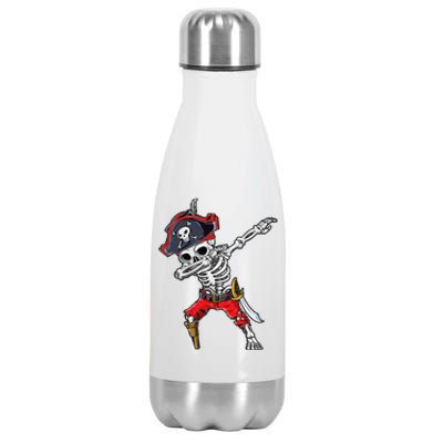 Dabbing Skeleton Pirate Halloween Jolly Roger Stainless Steel Insulated Water Bottle