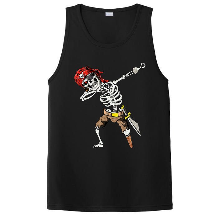 Dabbing Skeleton Pirate Halloween Kids Jolly Roger Pirate PosiCharge Competitor Tank