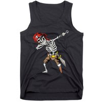 Dabbing Skeleton Pirate Halloween Kids Jolly Roger Pirate Tank Top