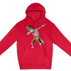 Dabbing Skeleton Pirate Halloween Kids Jolly Roger Pirate Premium Pullover Hoodie