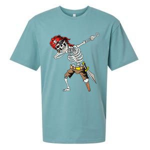 Dabbing Skeleton Pirate Halloween Kids Jolly Roger Pirate Sueded Cloud Jersey T-Shirt