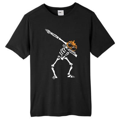 Dab Skeleton Pumpkin Head Jack O Lantern Halloween Humor Gift Tall Fusion ChromaSoft Performance T-Shirt