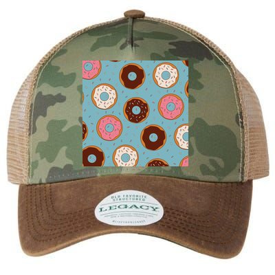 Donut Sweet Pastries Pattern Legacy Tie Dye Trucker Hat
