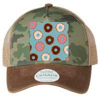 Donut Sweet Pastries Pattern Legacy Tie Dye Trucker Hat