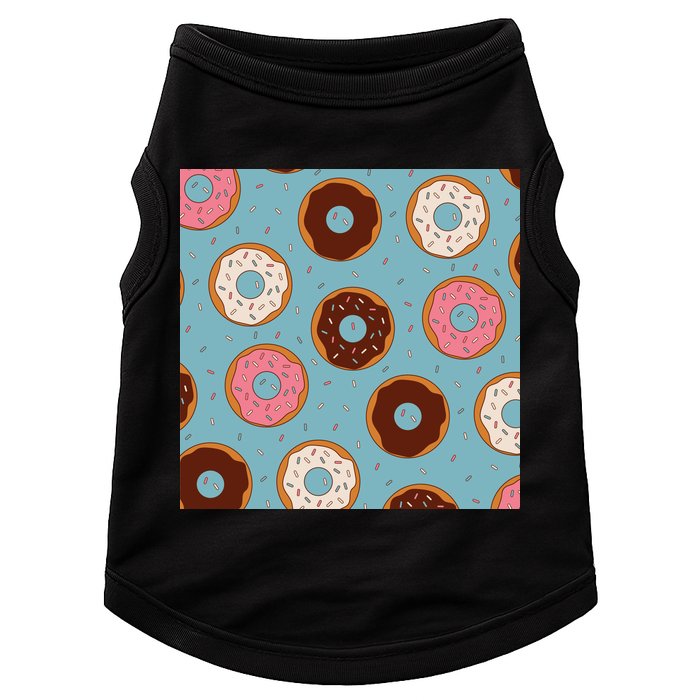 Donut Sweet Pastries Pattern Doggie Tank