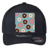 Donut Sweet Pastries Pattern Flexfit Unipanel Trucker Cap
