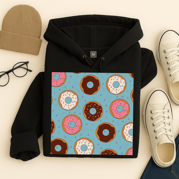 Donut Sweet Pastries Pattern Hoodie